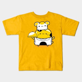 yellow cat chef profession Kids T-Shirt